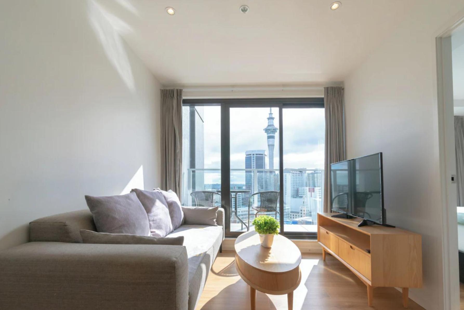 Skytower And City View 2 Bedroom Apartment On High Floor Auckland Exterior photo